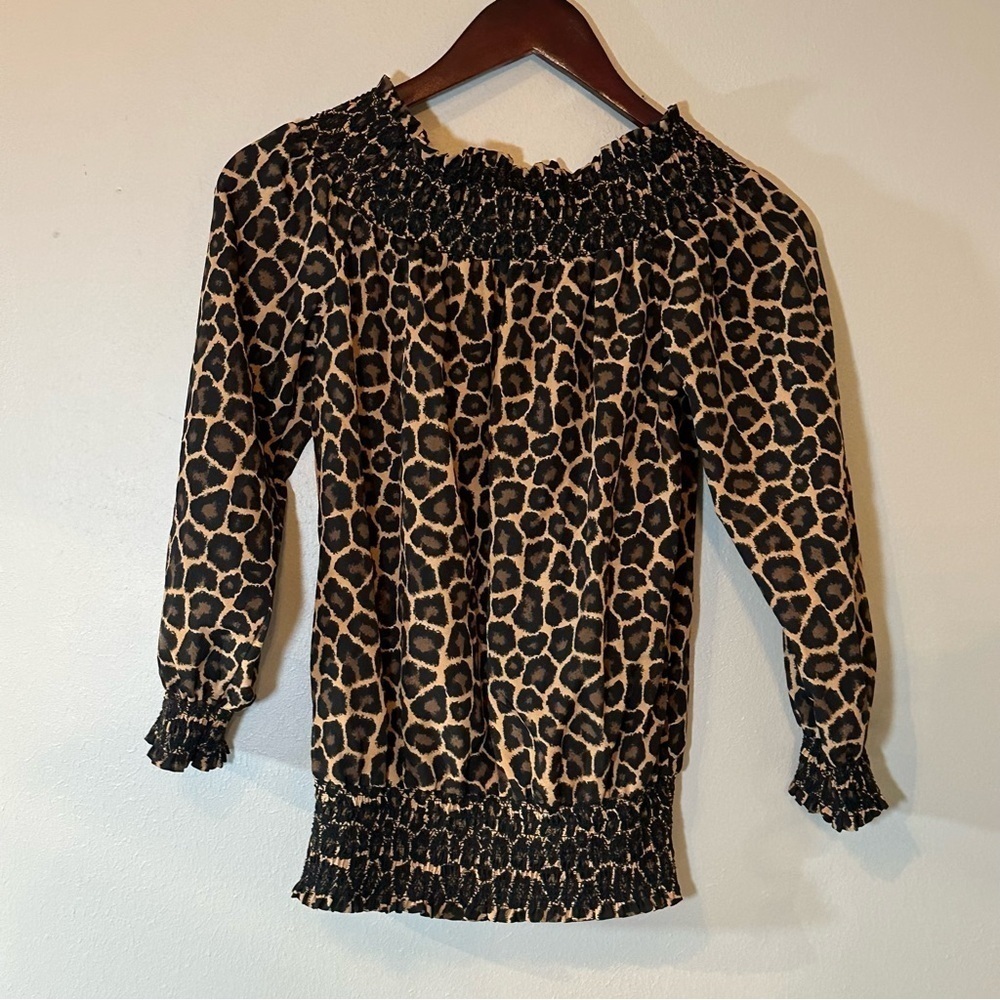 Micheal by Micheal Kors | Off shoulder leopard print blouse | Small - Picture 5 of 11